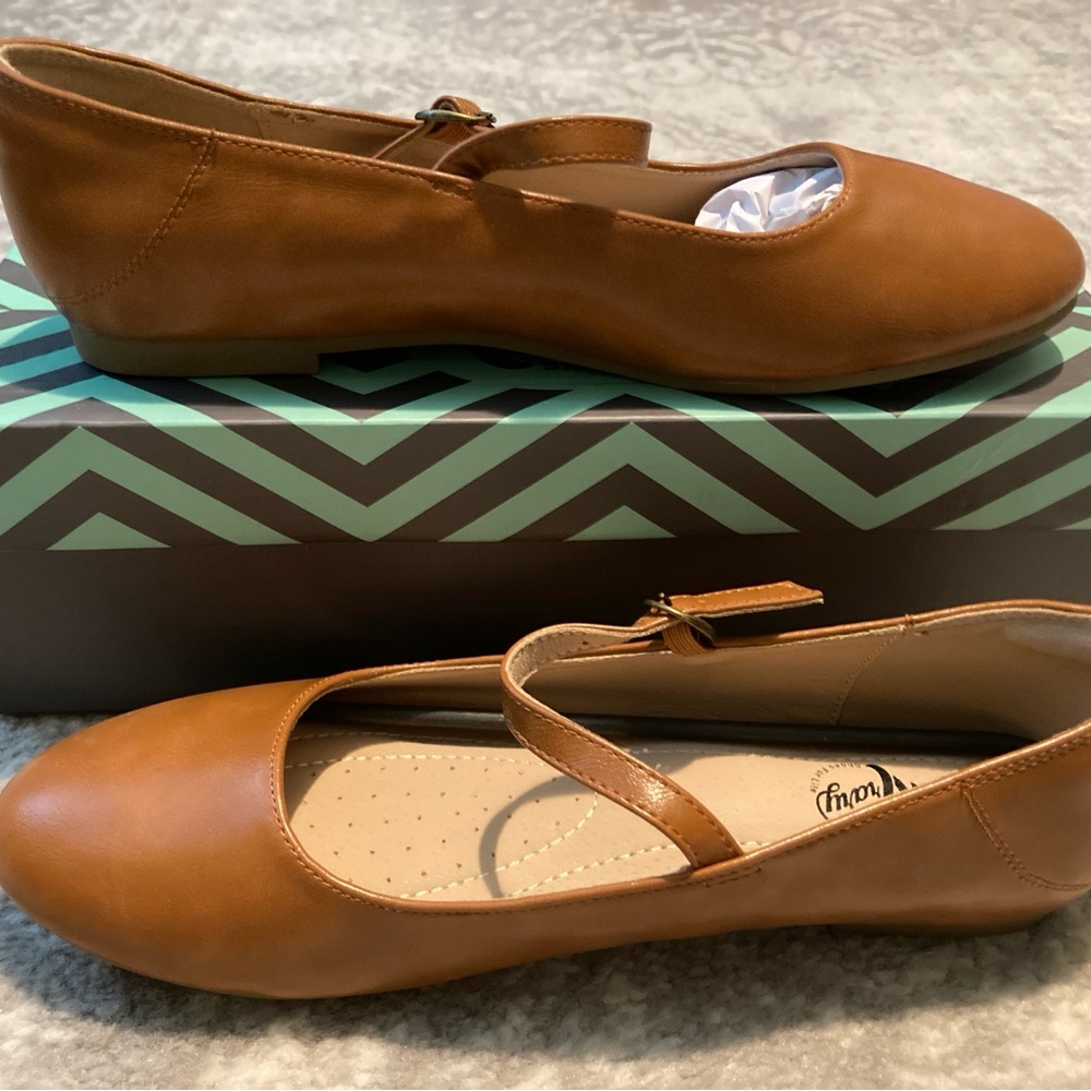 Trary Brown Leather Flats Versatile Comfort Loafers